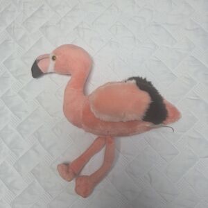 SOS Flamingo Plush Toy 13" Stuffed Peach Bird Save Our Space 2003